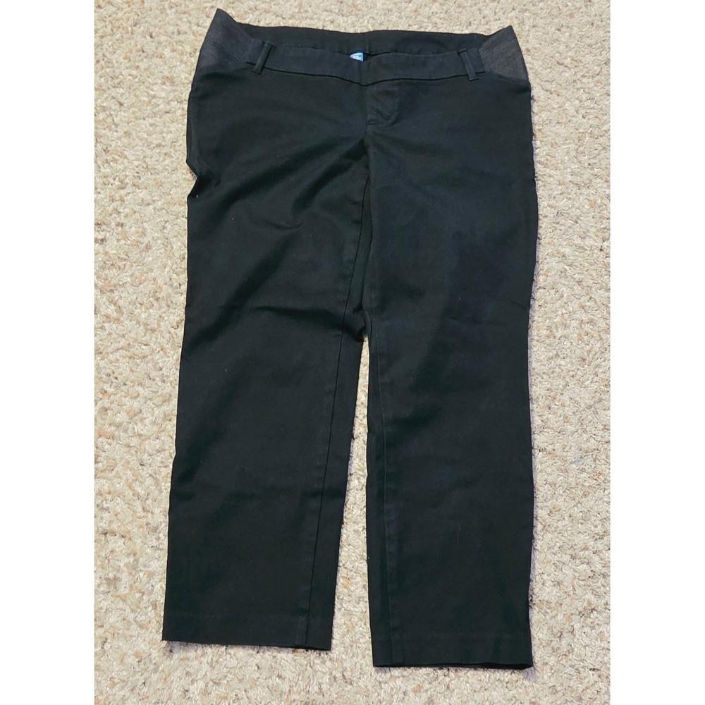 Old Navy Maternity Pixie Straight Pants Women's Size 8 Black